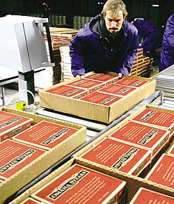 boxes being irradiated